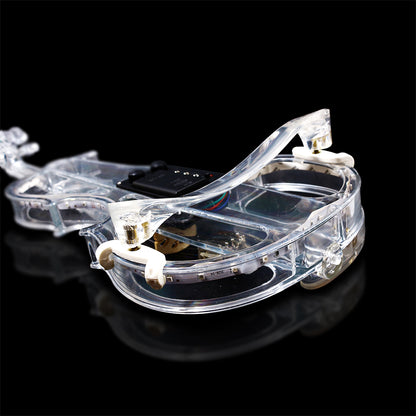 Yinfente Electric Violin 4/4 Full Size Transparent Acrylic Body Led Light Three Colors Led Bow Case Transparent Violin Shoulder Rest Extra Strings for Beginner