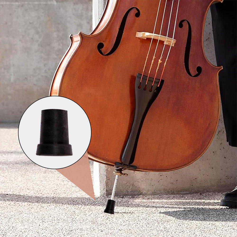 Bass Endpin Rubber Tip Stopper, 10Mm Metal Screw Thread, 25Mm Diameter