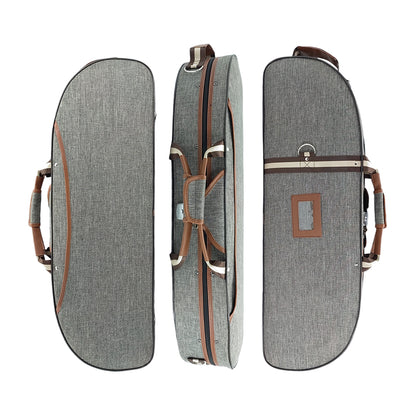 Violin Case 4/4 Full Size Nylon Oxford Lightweight Box Adjustable Shoulder Straps Travel Violin Case Bag (Grey)