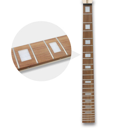 Yinfente unfinished 6 string Guitar neck 24fret 34inch Maple rosewood Fretboard Block Inlay