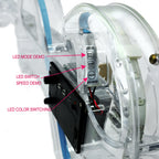 Transparent Violin Acrylic Electric Violin 4/4 Full Size Violin Kit with LED Bow, Chin Rest, Shoulder Rest, Cable and Case #EV6 (EV6)