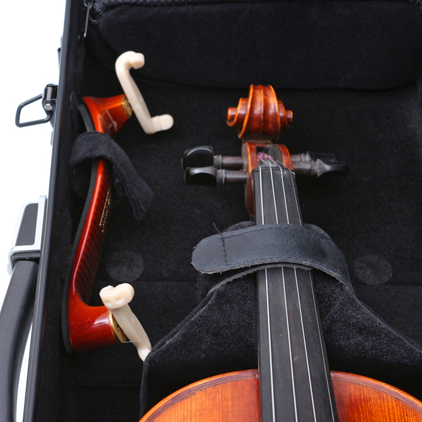 Violin Case 4/4 Full Size Strength Carbon Fiber Hard Shell Durable Handles Internal Storage with Backpack Straps Music Sheet Bag (Blue,Safety Lock)