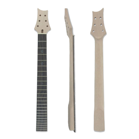 Yinfente Electric Guitar Neck 24 Fret 24.75 Inch Mahogany Neck Rosewood Fretboard Nice Inlay Bolt on Heel (P19)