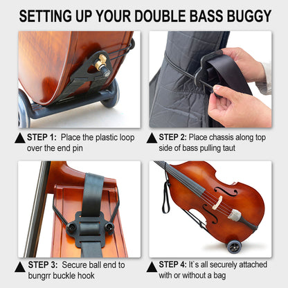 yinfente New Upright double bass Buggies String Bass Buggie Buggy The Bass Wheel Alternative Transport Carry Bass