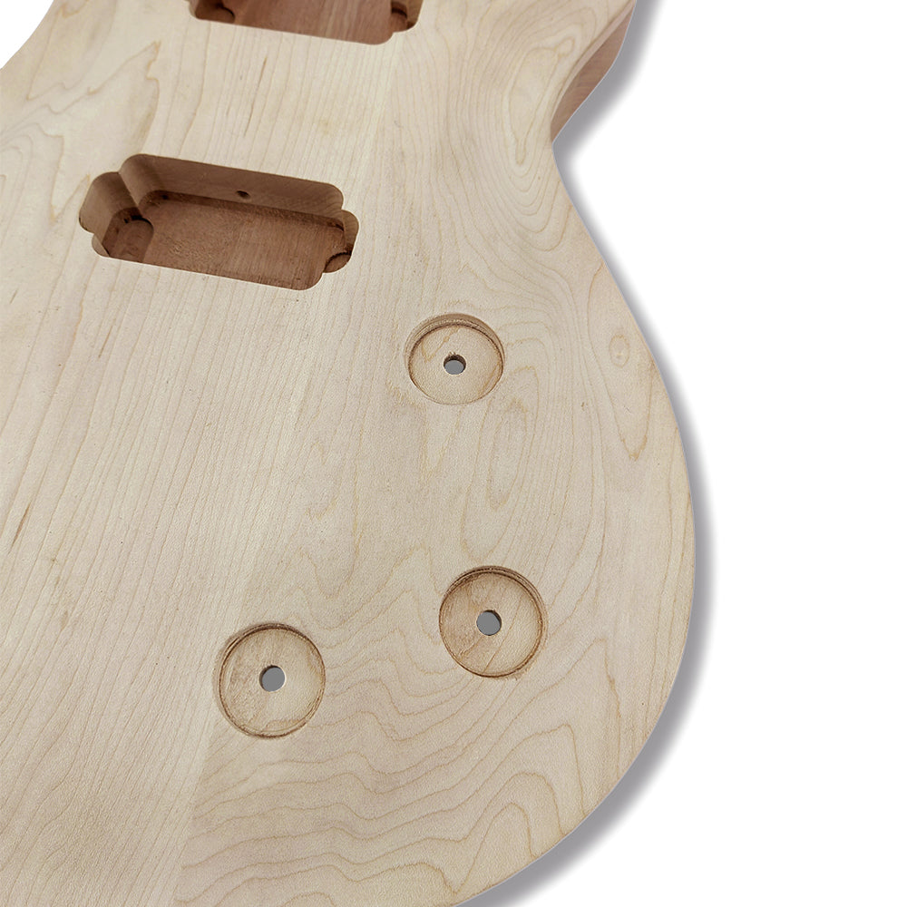 Yinfente unfinished Mahogany Maple Wood Raw Guitar Body HH pickup for Electric Guitar DIY