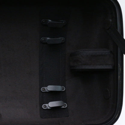 Yinfente Violin Case 4/4 Full Size Carbon Fiber Oblong 4/4 Violin Case with Music Sheet Bag Adjustable Backstrap Hygrometer Lightweight & Portable