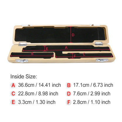 Yinfente 17 Hole Flute Case B Foot Hard Flute Case Sturdy Wooden Case Solid Wood Nice Protection (B Foot)