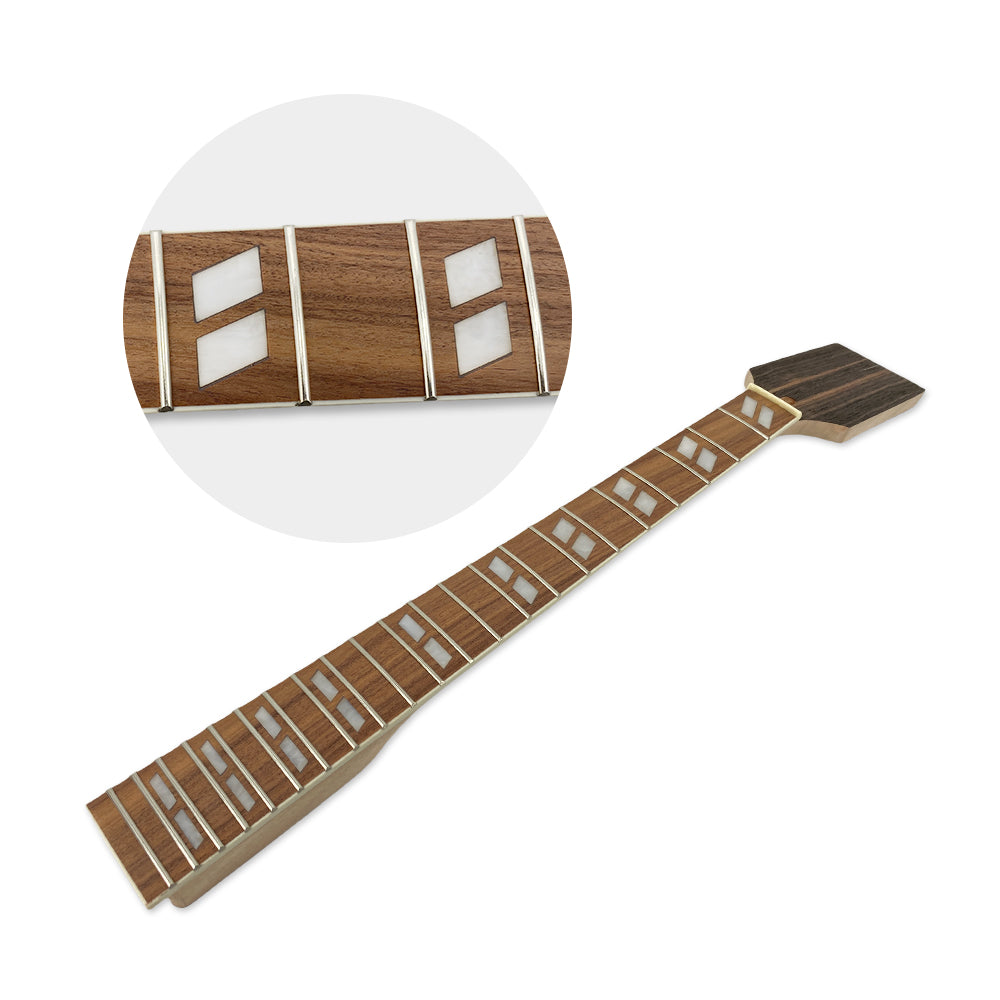 Yinfente New Guitar Neck 22fret 24.75Inch Mahogany Rosewood ibanez Head parallel Inlay Normal Nut