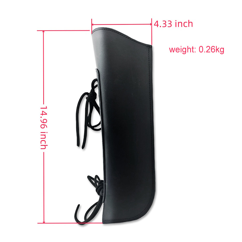Upright Bass Bow Bag Leather Quiver One Bow Holder for German and French Bass Bow Black (1 Pcs)