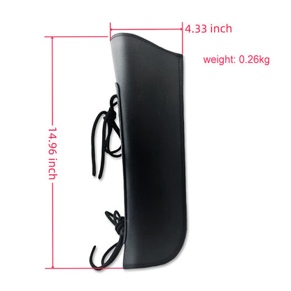 Upright Bass Bow Bag Leather Quiver One Bow Holder for German and French Bass Bow Black (1 Pcs)