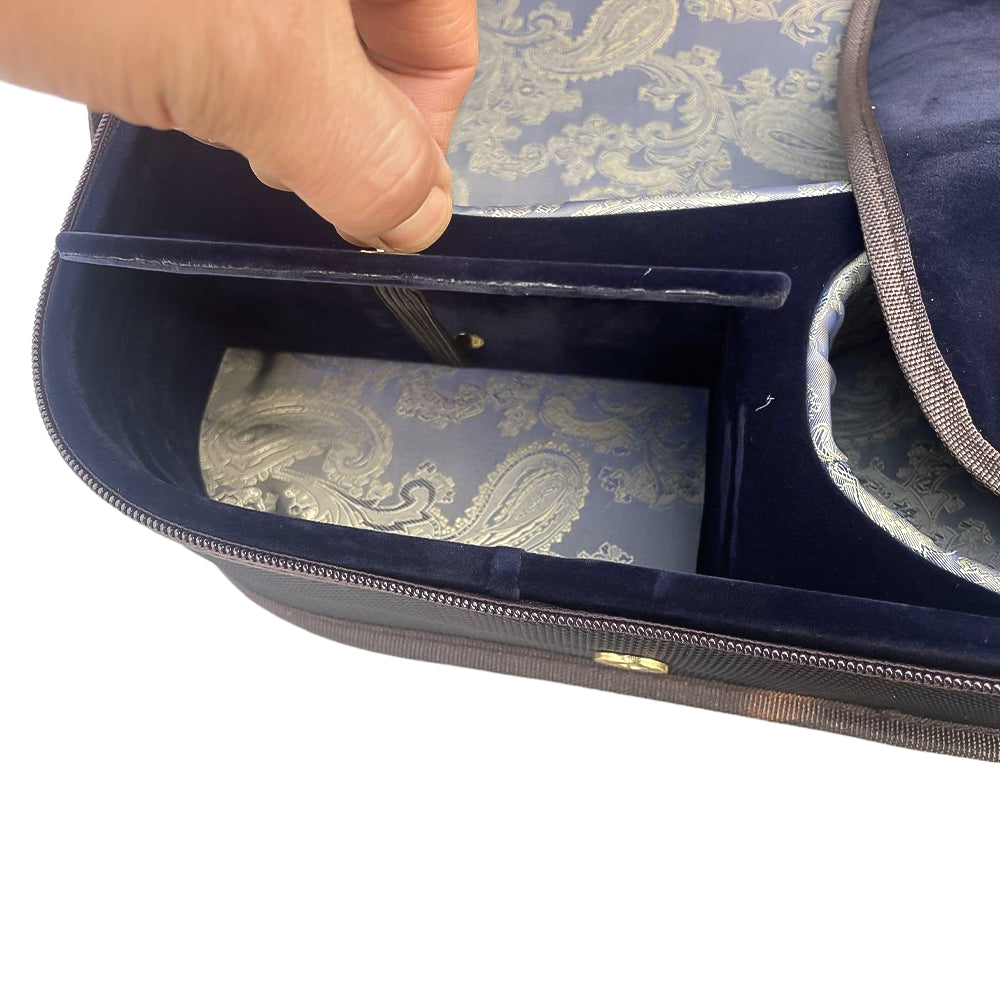 Yinfente Oblong Wooden Double Full Size Violin Case Viola Case for 15-16.5Inch with Adjustable Backstrap Four Bow Holders Thinck Padding