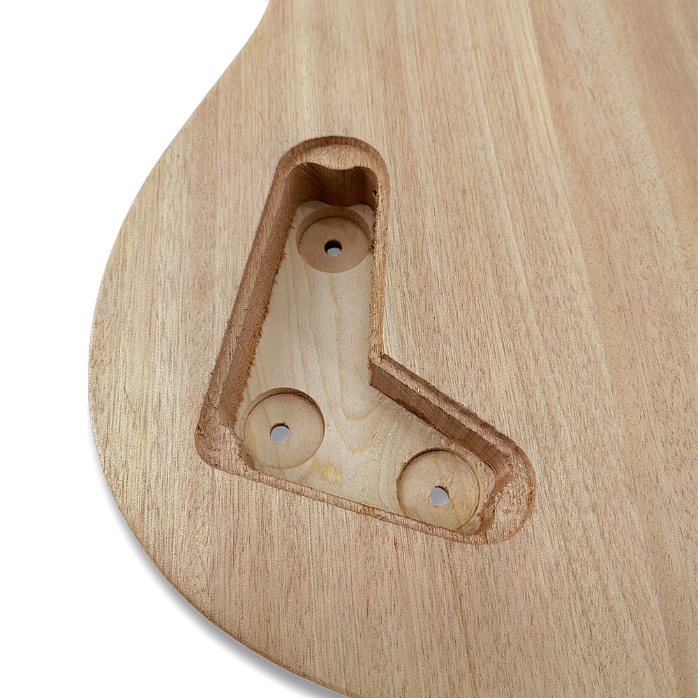 Yinfente unfinished Mahogany Maple Wood Raw Guitar Body HH pickup for Electric Guitar DIY