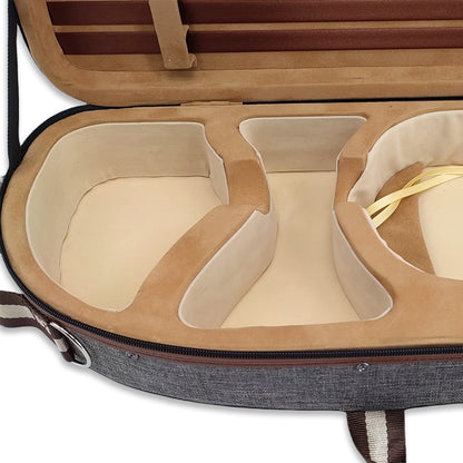 Violin Case 4/4 Full Size Nylon Oxford Lightweight Box Adjustable Shoulder Straps Travel Violin Case Bag (Grey)