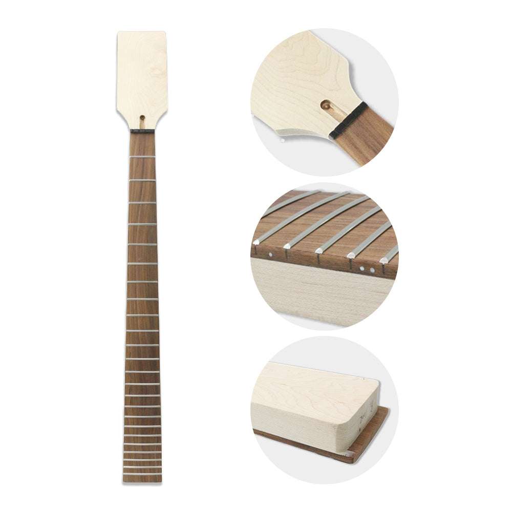 Bass Electric Guitar Neck 24Fret 30 Inch Canada Maple Guitar Neck with Rosewood Fretboard Paddle Head