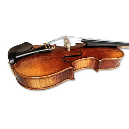 4/4 Full Size Acoustic Violin a Piece of Flame Maple Solid Wood Spruce Top Ebony Fittings 4 String with Case,Bow Handcrafted for Beginner