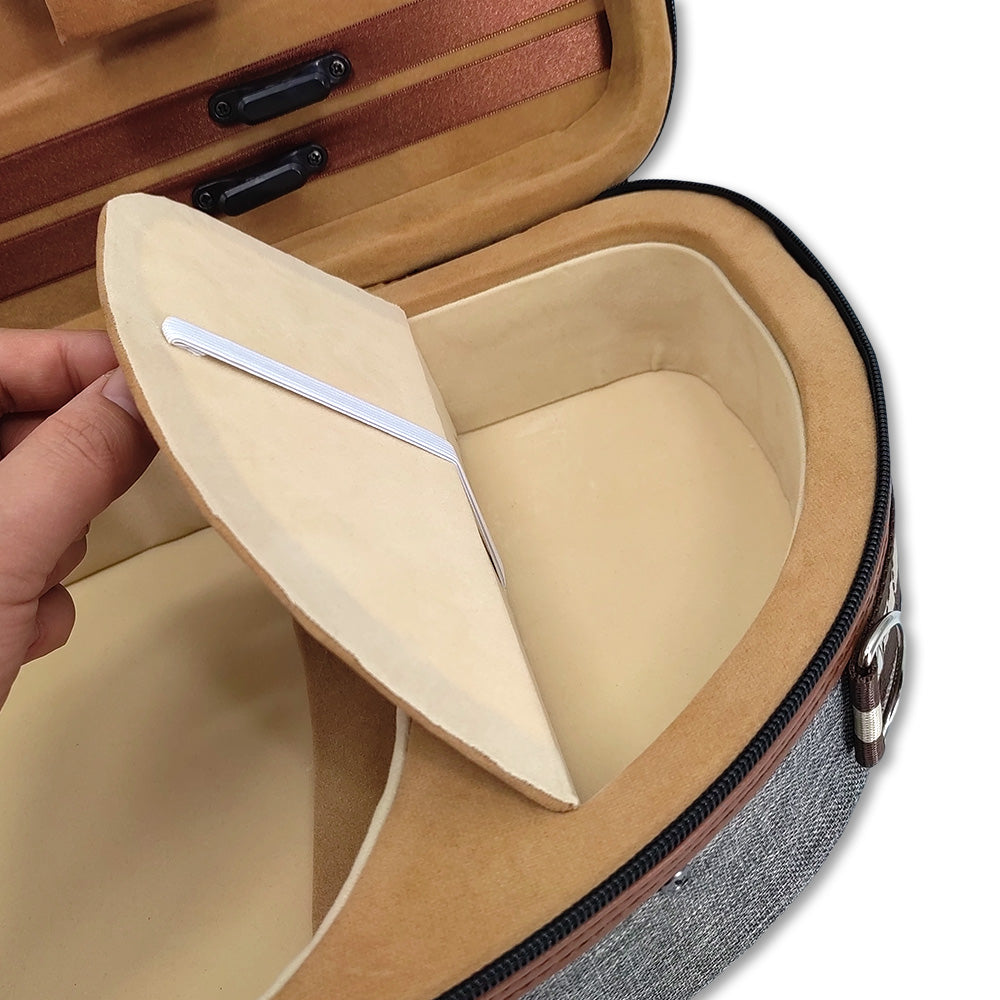 Violin Case 4/4 Full Size Nylon Oxford Lightweight Box Adjustable Shoulder Straps Travel Violin Case Bag (Grey)
