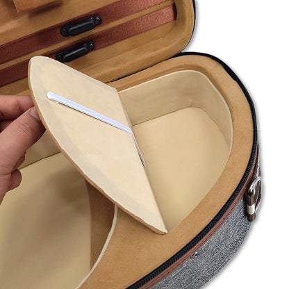 Violin Case 4/4 Full Size Nylon Oxford Lightweight Box Adjustable Shoulder Straps Travel Violin Case Bag (Grey)