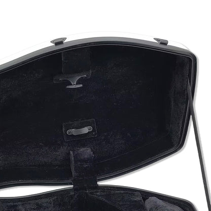 Lightweight Fiberglass Viola Case for 16 Inch to 16.5 Inch Size Hard Viola Case with Backstraps, 2.68 Kg, Waterproof Shell (White)