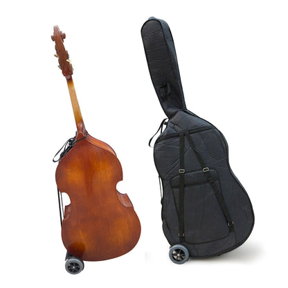 Yinfente Upright Bass Cart Bass Wheel Alternative Transport Carry String Bass Dolly Transport Double Bass Strong Durable