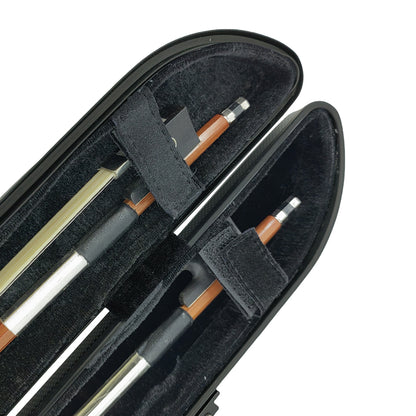 Yinfente Carbon Fiber Violin Viola Cello Bow Case Hard Carrying Case Lightweight Violin Bow Box Hold 2Pcs Bow Nice Protection (Black)