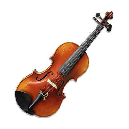 4/4 Full Size Acoustic Violin a Piece of Flame Maple Solid Wood Spruce Top Ebony Fittings 4 String with Case,Bow Handcrafted for Beginner