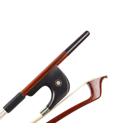 1/4 Upright Double Bass Bow Brazilwood German Natural Bow Hair Well Balanced