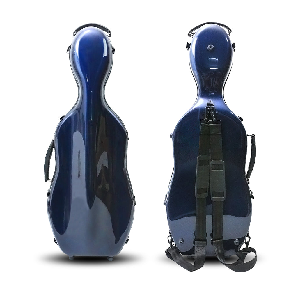 Yinfente Lightweight Fiberglass Viola Case for 16 Inch to 16.5 Inch Size Hard Viola Case with Backstraps, Waterproof Shell (Blue)