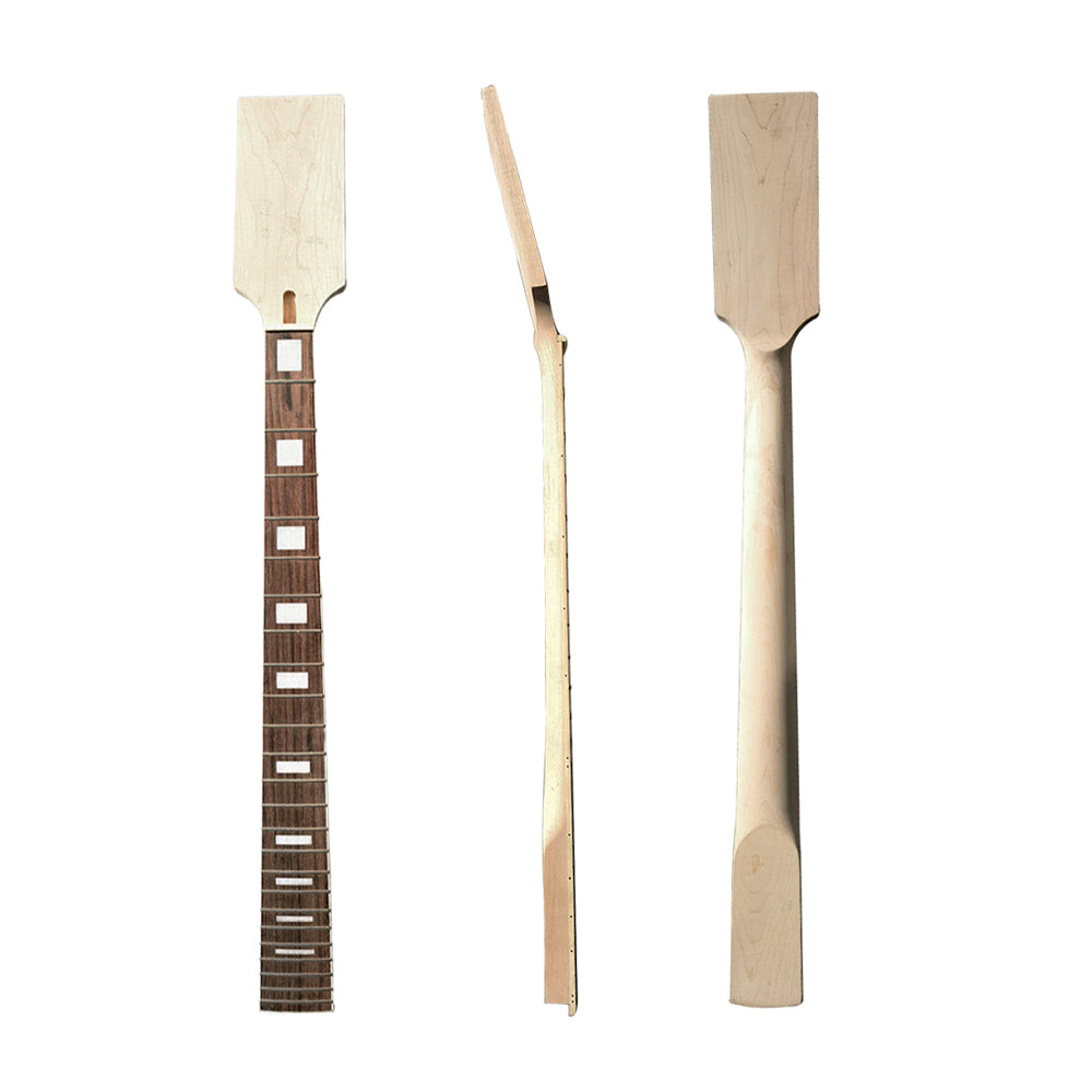 Yinfente unfinished 6 string Guitar neck 24fret 34inch Maple rosewood Fretboard Block Inlay