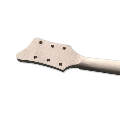 Yinfente Guitar Neck 22Fret 24.75Inch Maple Wood Rosewood Fretboard Block Inlay Bolt on Heel DIY Guitar Replacement (24.75Inch)