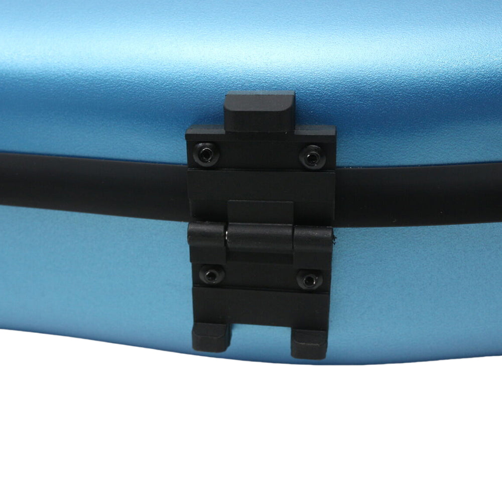 Yinfente Violin Case 4/4 Full Size Violin Box Silver Blue Color Mixed Carbon Fiber Violin Cases Strong Light (Blue)