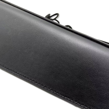 Upright Bass Bow Bag Leather Quiver One Bow Holder for German and French Bass Bow Black (1 Pcs)