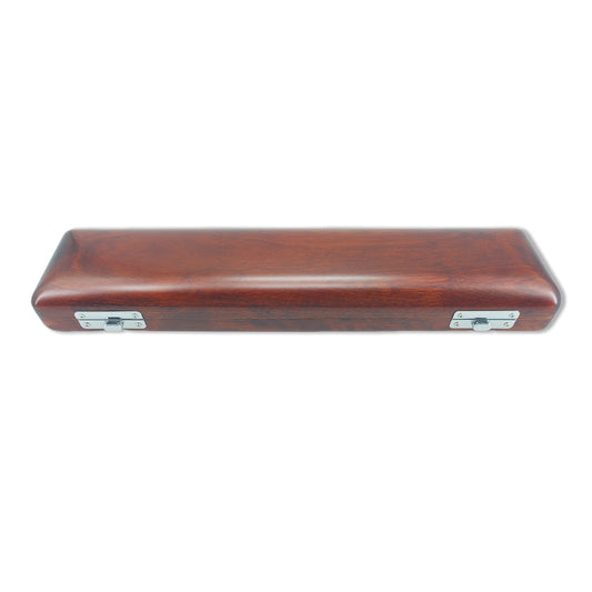 Yinfente Flute Case Hard Shell C Foot, Hole C 16 Keys Flute Wooden Box for Flute Players (C Foot-Red)