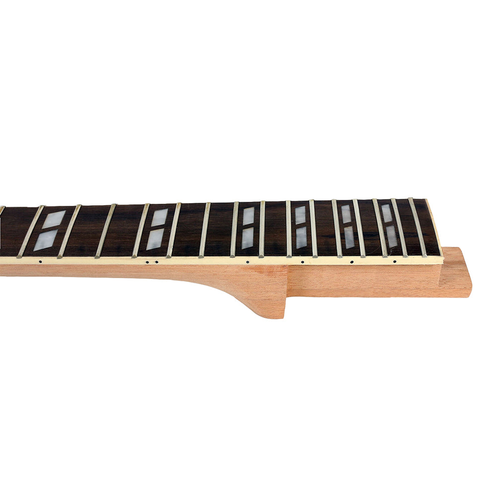 Yinfente New Electric Guitar Neck 22 Fret 24.75Inch DIY Guitar Paddle Head Mahogany Rosewood Fretboard