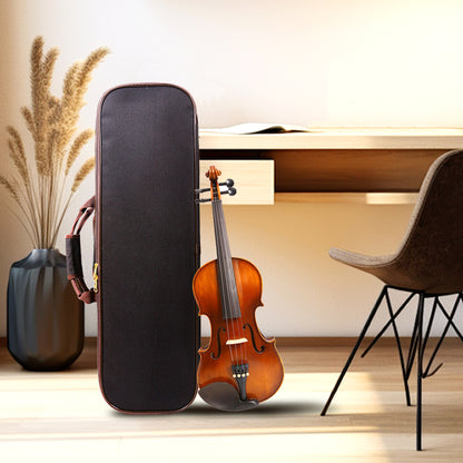 yinfente New Violin Case 4/4 Full Size Violin Box Wooden Oblong Cases for Violin Straps