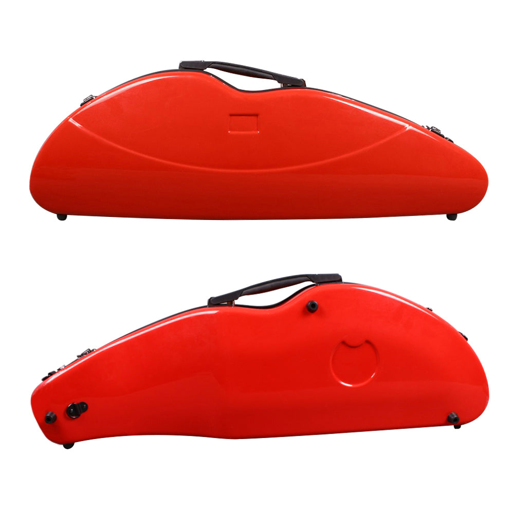 Violin Case 4/4 Full Size 1.9Kg Carbon Fiber Half round Shape Viloin Bag with Strap Combination Lock and Accessories Bag Red