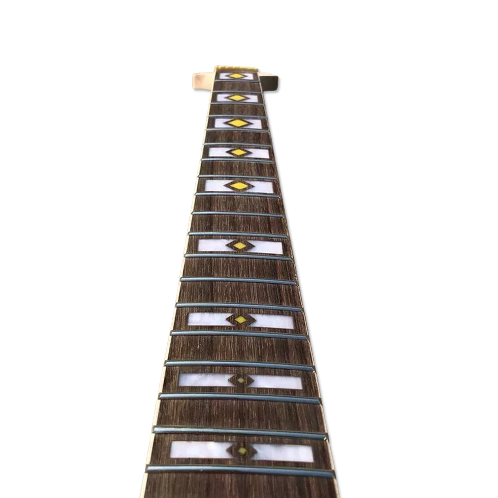 Yinfente Guitar Neck 22Fret 24.75Inch Maple Wood Rosewood Fretboard Block Inlay Bolt on Heel DIY Guitar Replacement (24.75Inch)