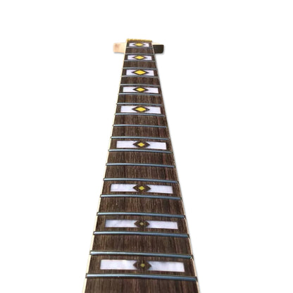 Yinfente Guitar Neck 22Fret 24.75Inch Maple Wood Rosewood Fretboard Block Inlay Bolt on Heel DIY Guitar Replacement (24.75Inch)
