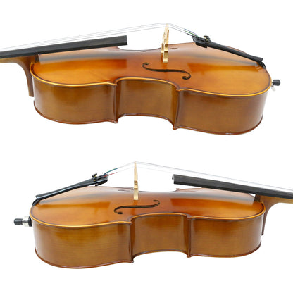 Yinfente 1/2 Size Cello,Beginner,Spruce Top Maple Back and Ebony Fittings Acoustic Cello Kit with Soft Case and Bow,String Musical Instruments for School Orchestras, Adults
