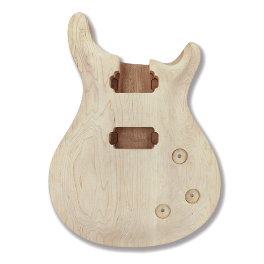 Yinfente unfinished Mahogany Maple Wood Raw Guitar Body HH pickup for Electric Guitar DIY