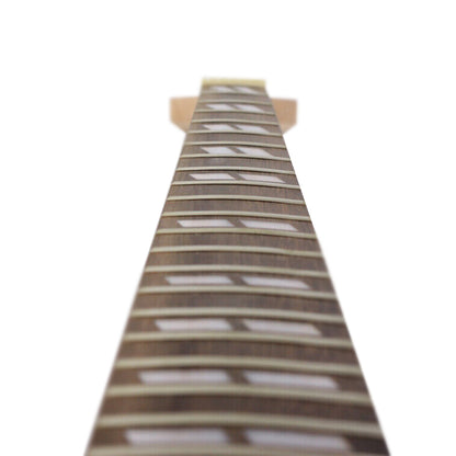 Yinfente New Guitar Neck 22fret 24.75Inch Mahogany Rosewood ibanez Head parallel Inlay Normal Nut