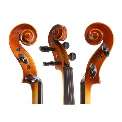 Yinfente 1/8 Acoustic Violin Kit Full Size Fiddle Maple Spruce Top Ebony Fittings for Beginner,Student,Adult with Hard Case,Bow,Extra Strings,Shoulder Rest Handcrafted