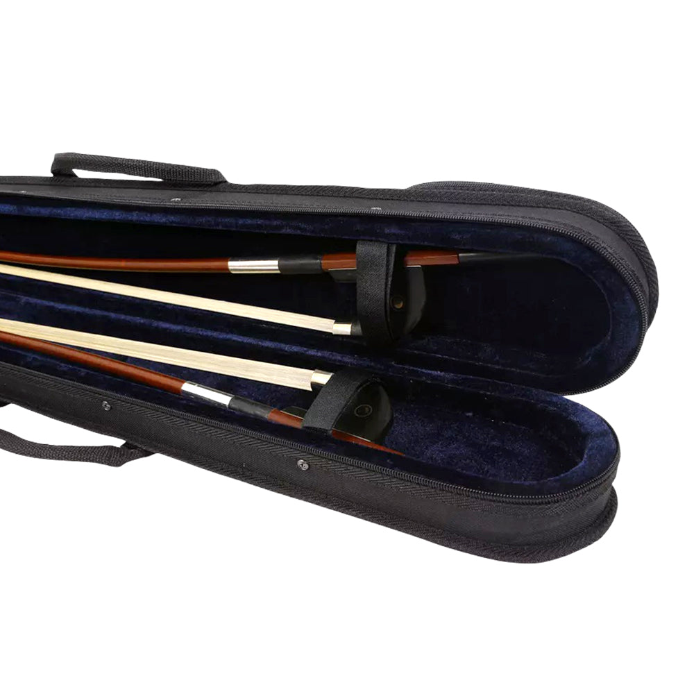 Yinfente Upright Double Bass Bow Case String Bass Box for German Bow French Style Carry 2Pcs Bass Bow Bag with Strap