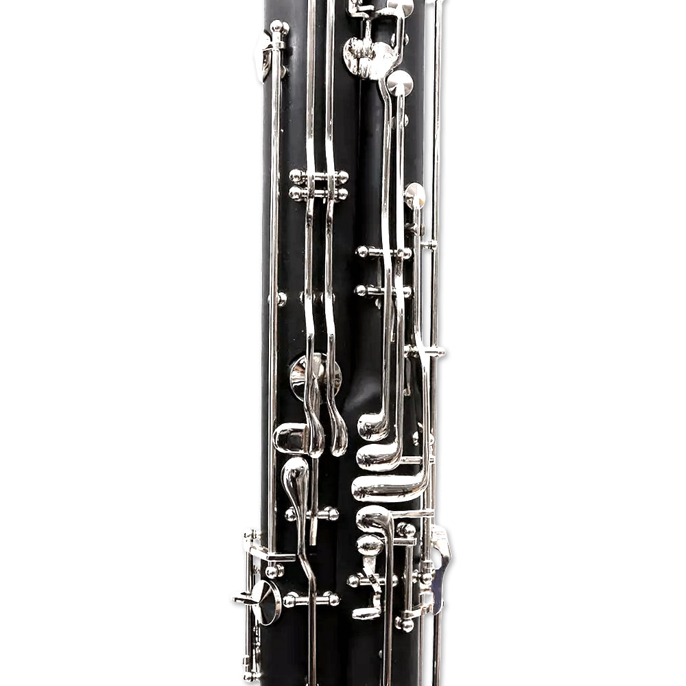 yinfente Ebonite Wood Bassoon C Key 26 Keys Woodwind Instrument with Case Accessories