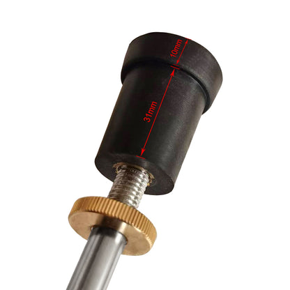 Bass Endpin Rubber Tip Stopper, 10Mm Metal Screw Thread, 25Mm Diameter