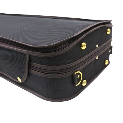 Yinfente Oblong Wooden Double Full Size Violin Case Viola Case for 15-16.5Inch with Adjustable Backstrap Four Bow Holders Thinck Padding