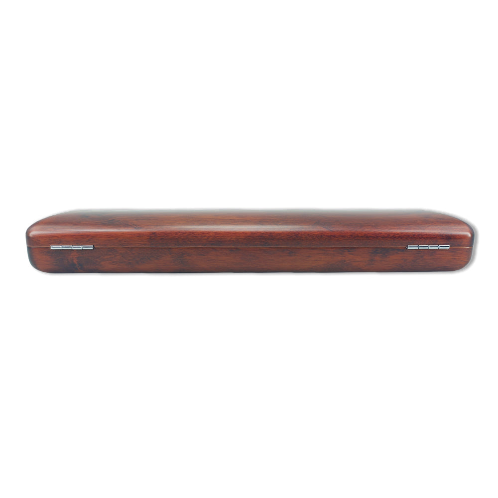 Yinfente Flute Case Hard Shell C Foot, Hole C 16 Keys Flute Wooden Box for Flute Players (C Foot-Red)