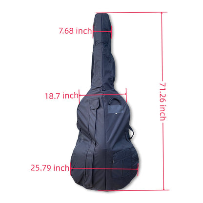 Yinfente Upright Bass Package Soft Bag Double Bass Bag Compound Oxford Fabric Gig Bag 3/4 Size NEW String Double Bass Soft Bag