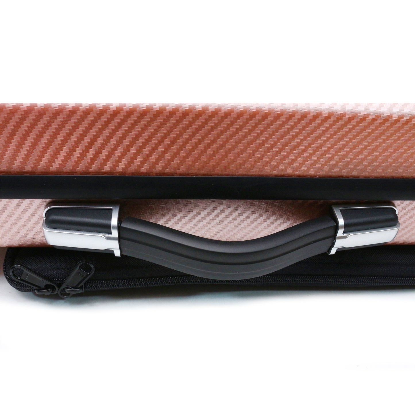 Yinfente Violin Case 4/4 Full Size Carbon Fiber Oblong 4/4 Violin Case with Music Sheet Bag Adjustable Backstrap Hygrometer Lightweight & Portable