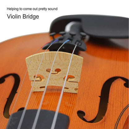 10 Pcs Baroque Style Violin Bridge 4/4 Full Size,Maple Solid Wood Finer Grade Hand-Carved Violin Parts Replacement