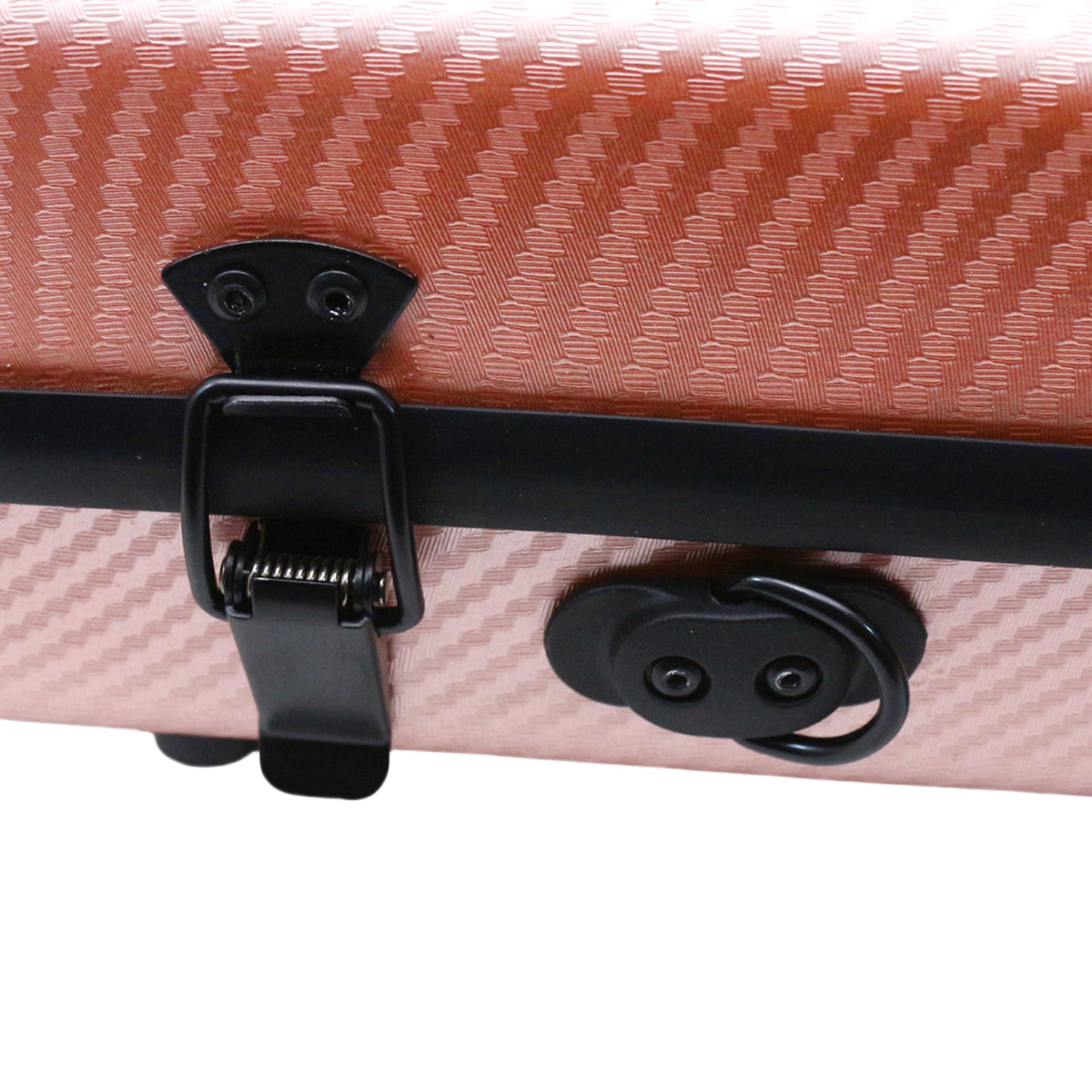 Yinfente Violin Case 4/4 Full Size Carbon Fiber Oblong 4/4 Violin Case with Music Sheet Bag Adjustable Backstrap Hygrometer Lightweight & Portable